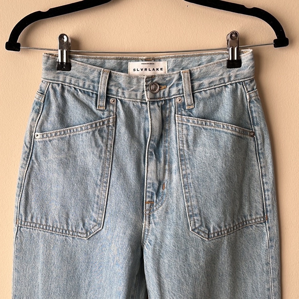 Slvrlake Charlotte Clear Skies High Rise Bootcut Flare Light Wash Jeans size 25 - Picture 8 of 13
